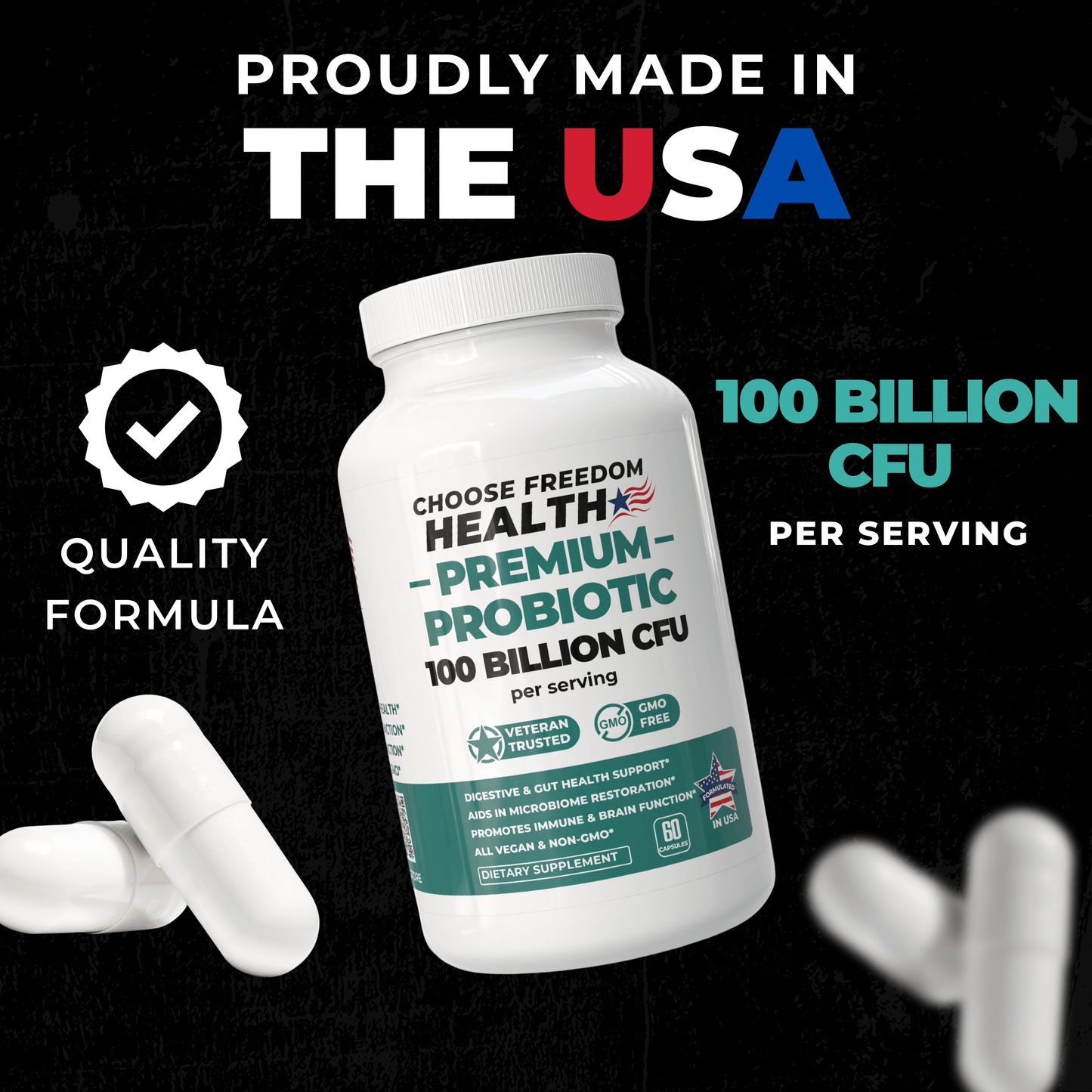 Probiotic 100B CFU Daily Gut Balance & Wellness Support